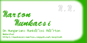 marton munkacsi business card